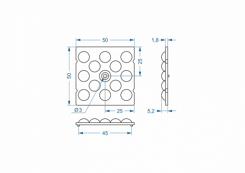 Модуль Brillare: SMD3030*144-273x195 (90°)