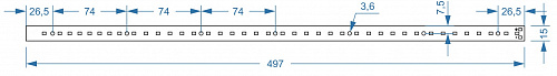 Модуль Brillare: SMD2835*40-497x15-4PIN (effective)