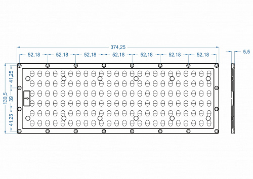 Модуль Brillare: SMD3030*144-352x108 (85x155°)