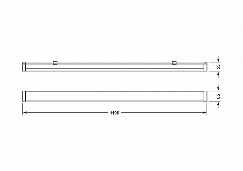 Soffitto: OV-40W-1196/65/55-IP65 (DIM)