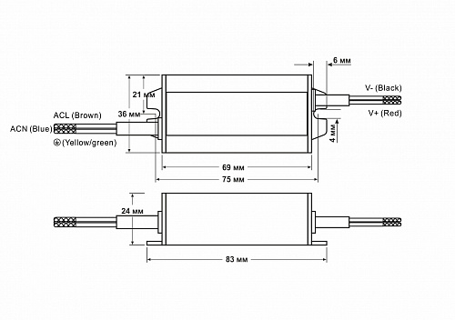 Источник питания Fonte: CV-12W-12V-IP65 Источник питания Fonte: CV-12W-12V-IP65